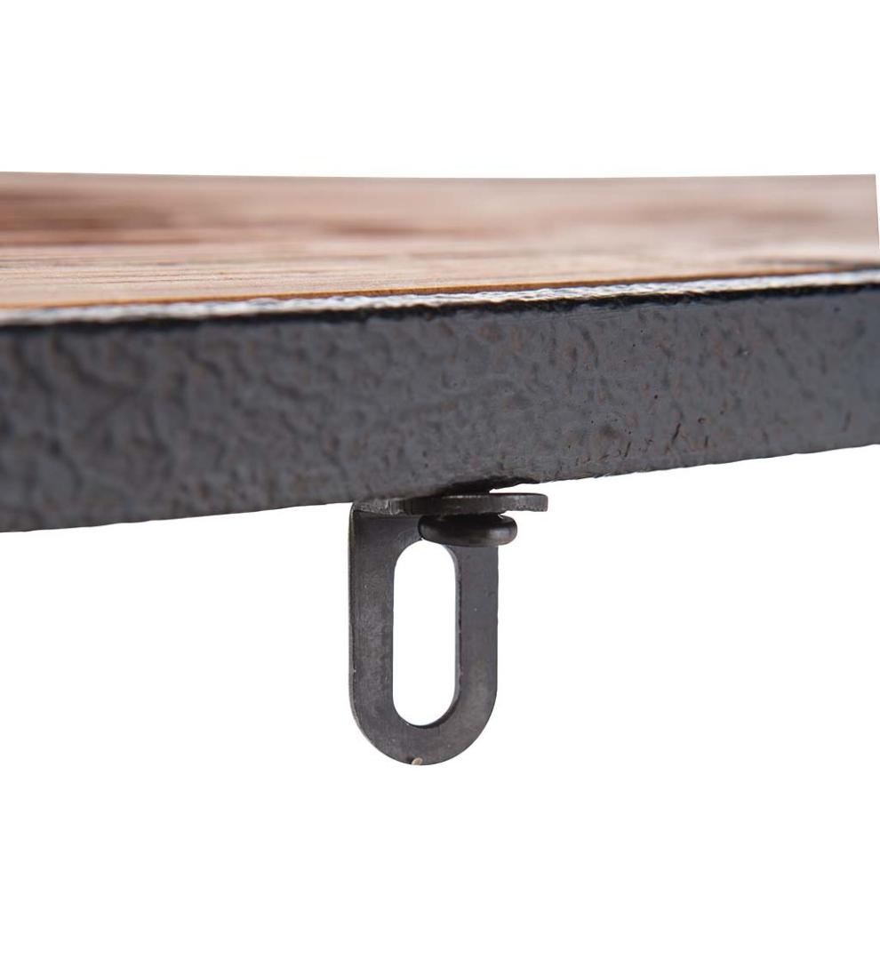 Plow &amp; Hearth Home Office | Indoor Living Deep Creek Reclaimed Wood Ladder Wall Shelf Display/Storage