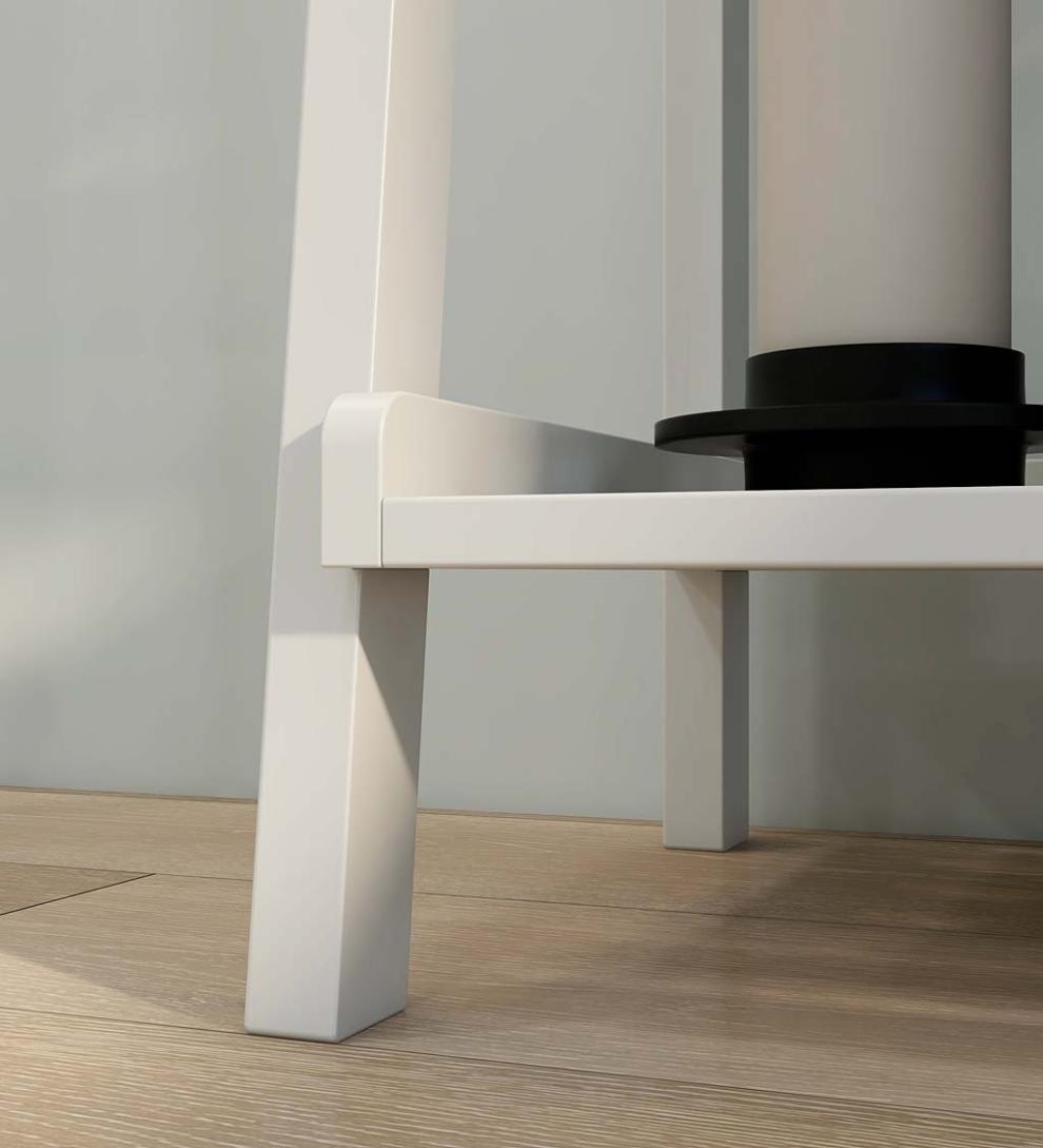 Plow &amp; Hearth Home Office | Indoor Living Farmhouse 4-Tier Wooden Leaning Ladder Shelf - Antique Chestnut