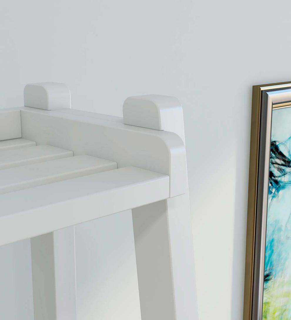 Plow &amp; Hearth Home Office | Indoor Living Farmhouse 4-Tier Wooden Leaning Ladder Shelf - Antique Chestnut