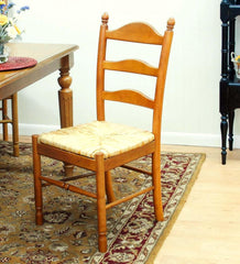 Plow &amp; Hearth Home Office | Indoor Living Farmhouse Hardwood Ladder Back Chair - Antique Black