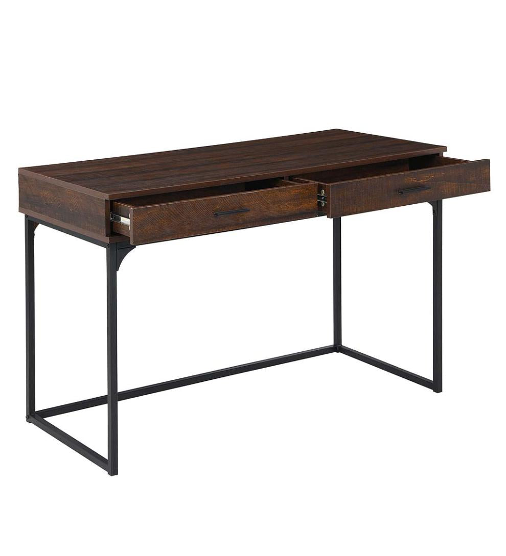 Plow &amp; Hearth Home Office | Indoor Living Harrison 2-Drawer Desk - Elm