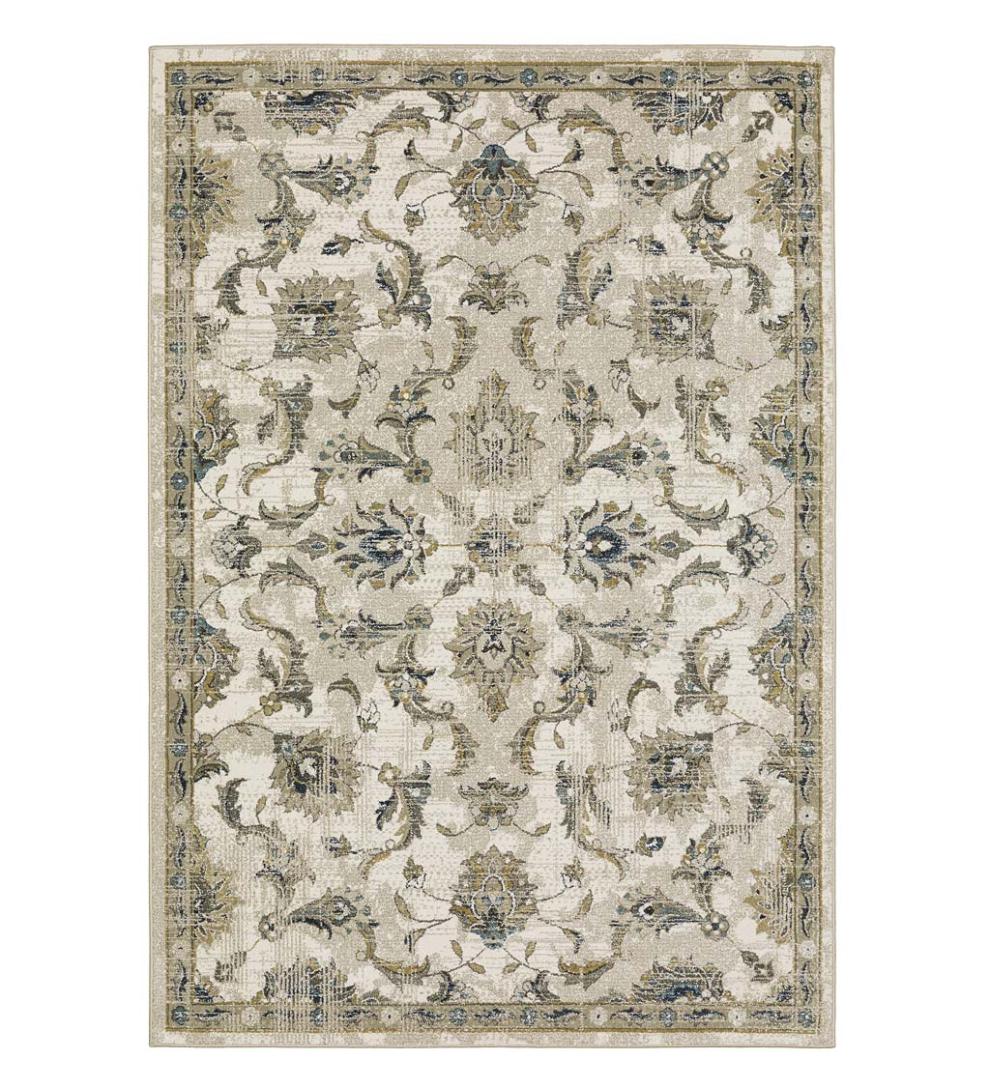 Plow &amp; Hearth Home Office | Indoor Living Heartland Border Polypropylene Rug