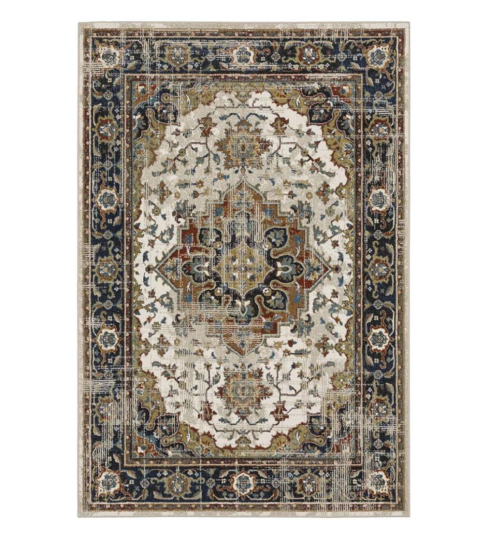 Plow &amp; Hearth Home Office | Indoor Living Heartland Medallion Polypropylene Rug
