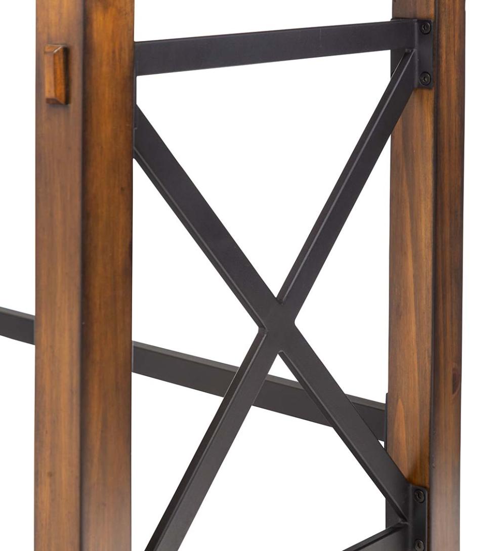 Plow &amp; Hearth Home Office | Indoor Living L-Shaped Lift Desk With Two Height Settings And Drawer