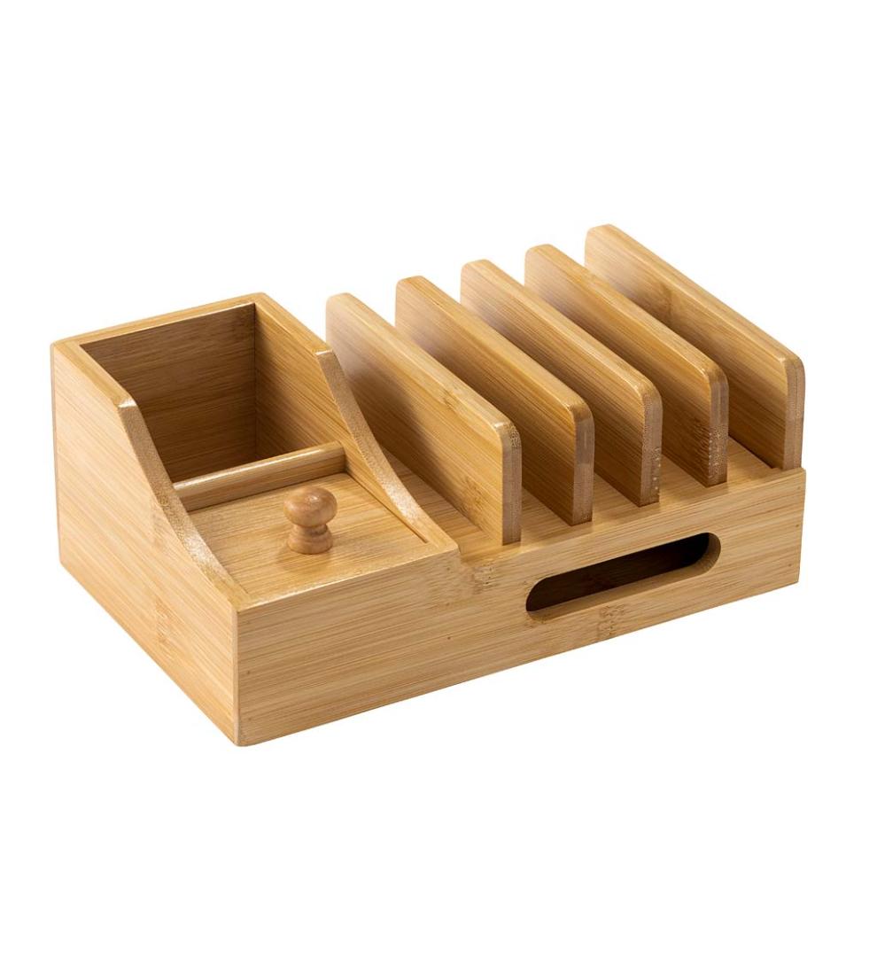 Plow &amp; Hearth Home Office | Indoor Living Multiple Technology Organizer