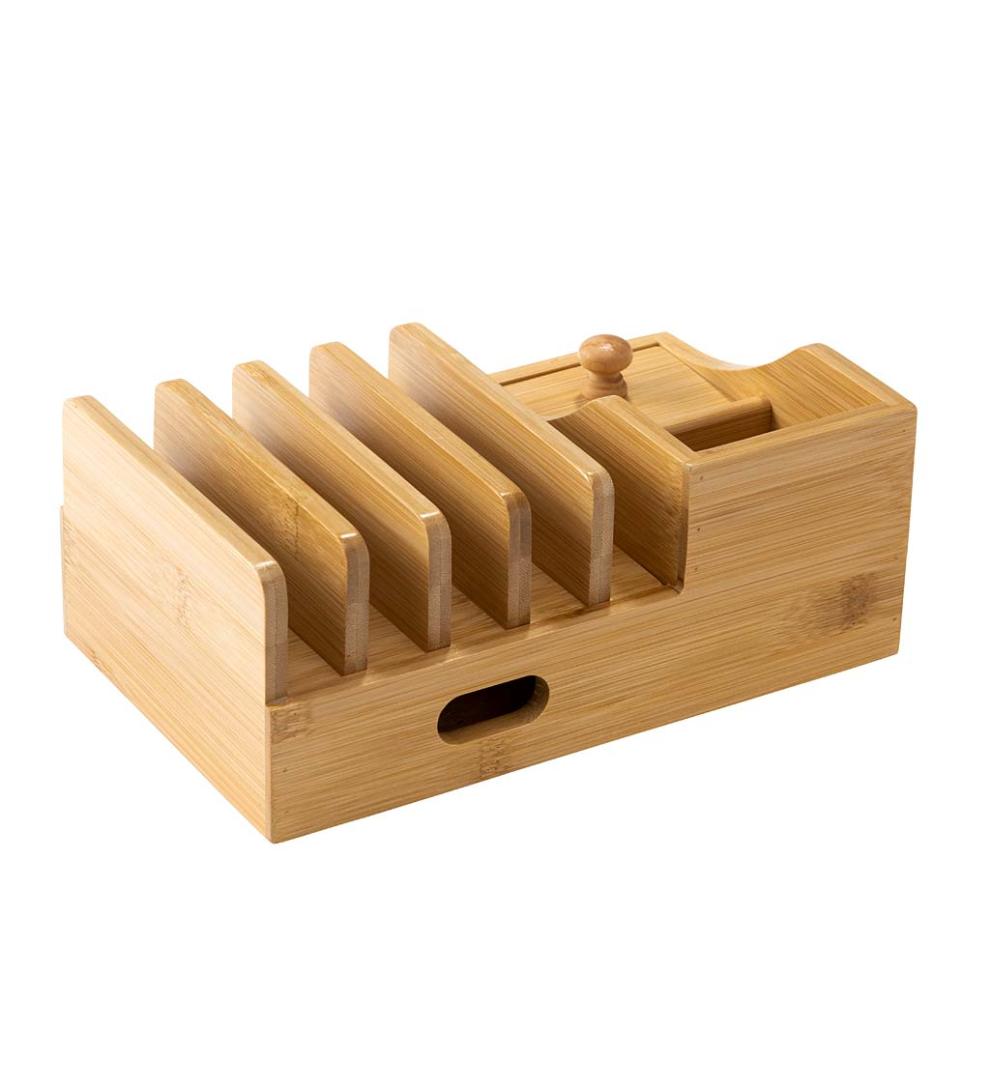 Plow &amp; Hearth Home Office | Indoor Living Multiple Technology Organizer