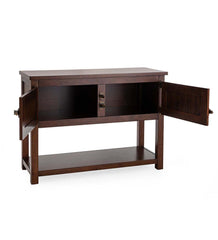 Plow &amp; Hearth Home Office | Indoor Living Portland Ice Box Storage Console Table With Replica Hardware
