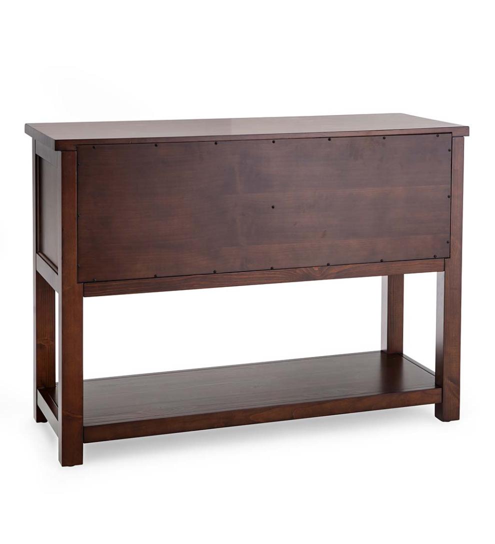 Plow &amp; Hearth Home Office | Indoor Living Portland Ice Box Storage Console Table With Replica Hardware