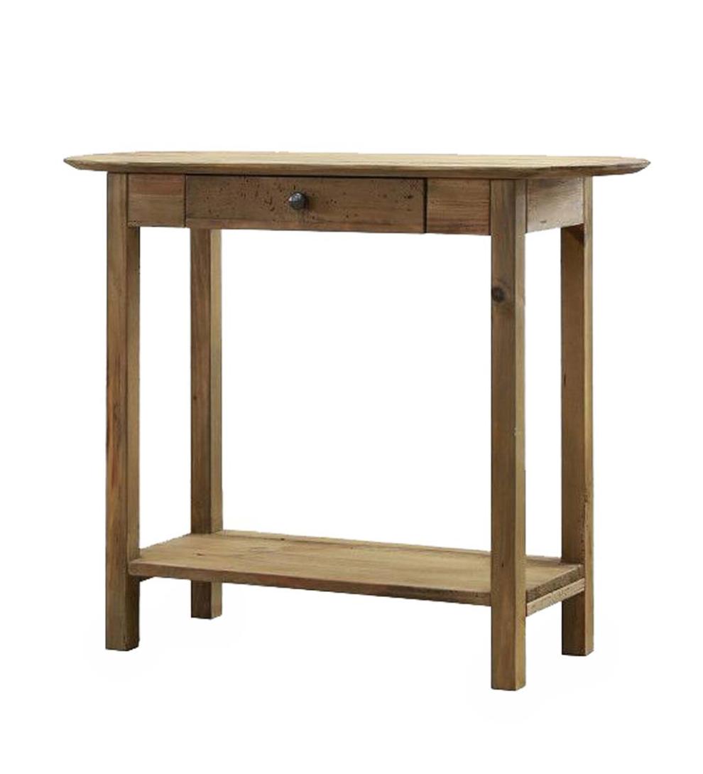 Plow &amp; Hearth Home Office | Indoor Living Rowan Ridge Reclaimed Pine Oval Console Table