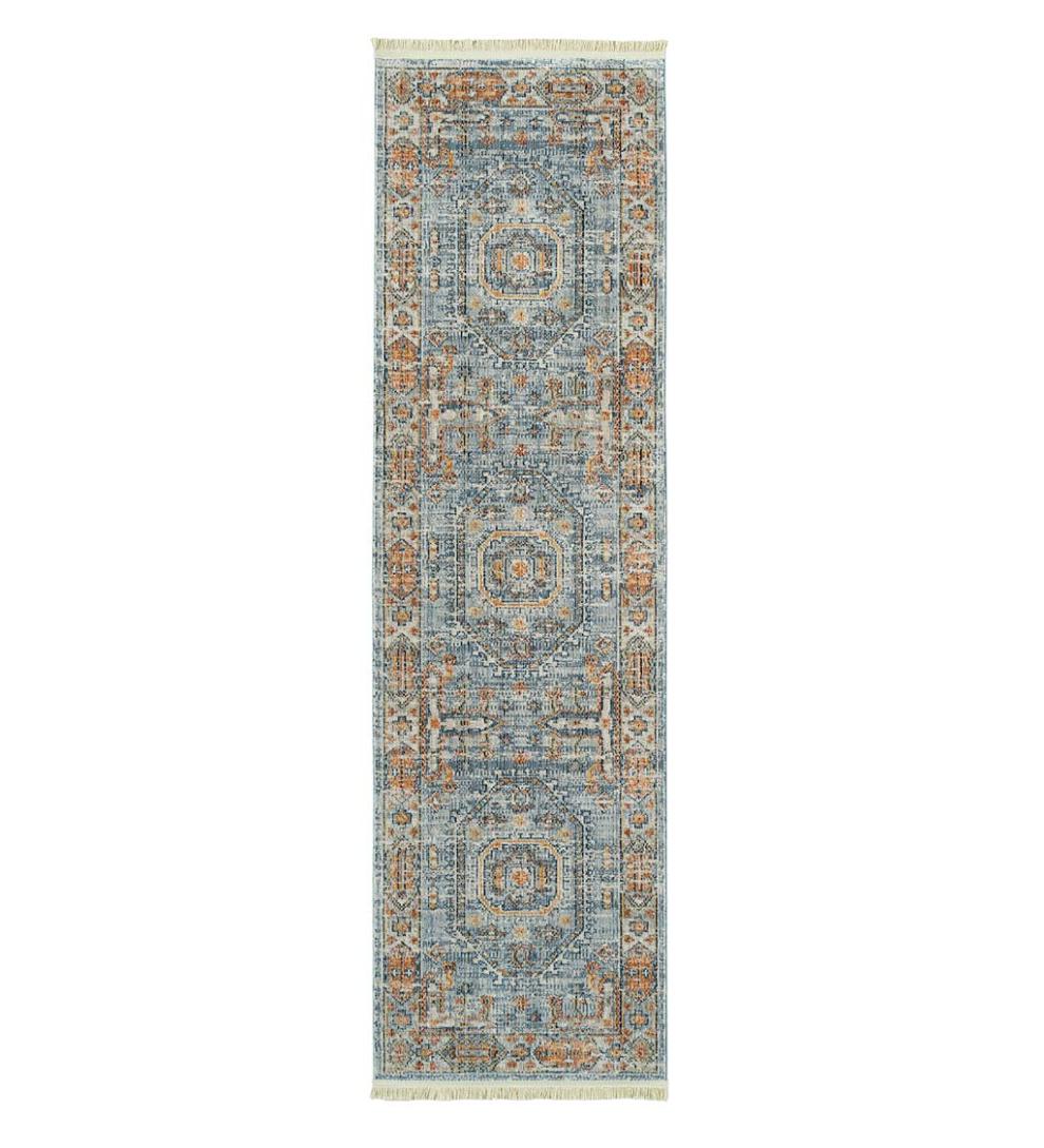 Plow &amp; Hearth Home Office | Indoor Living Strassburg Border Easy Care Polyester Rug