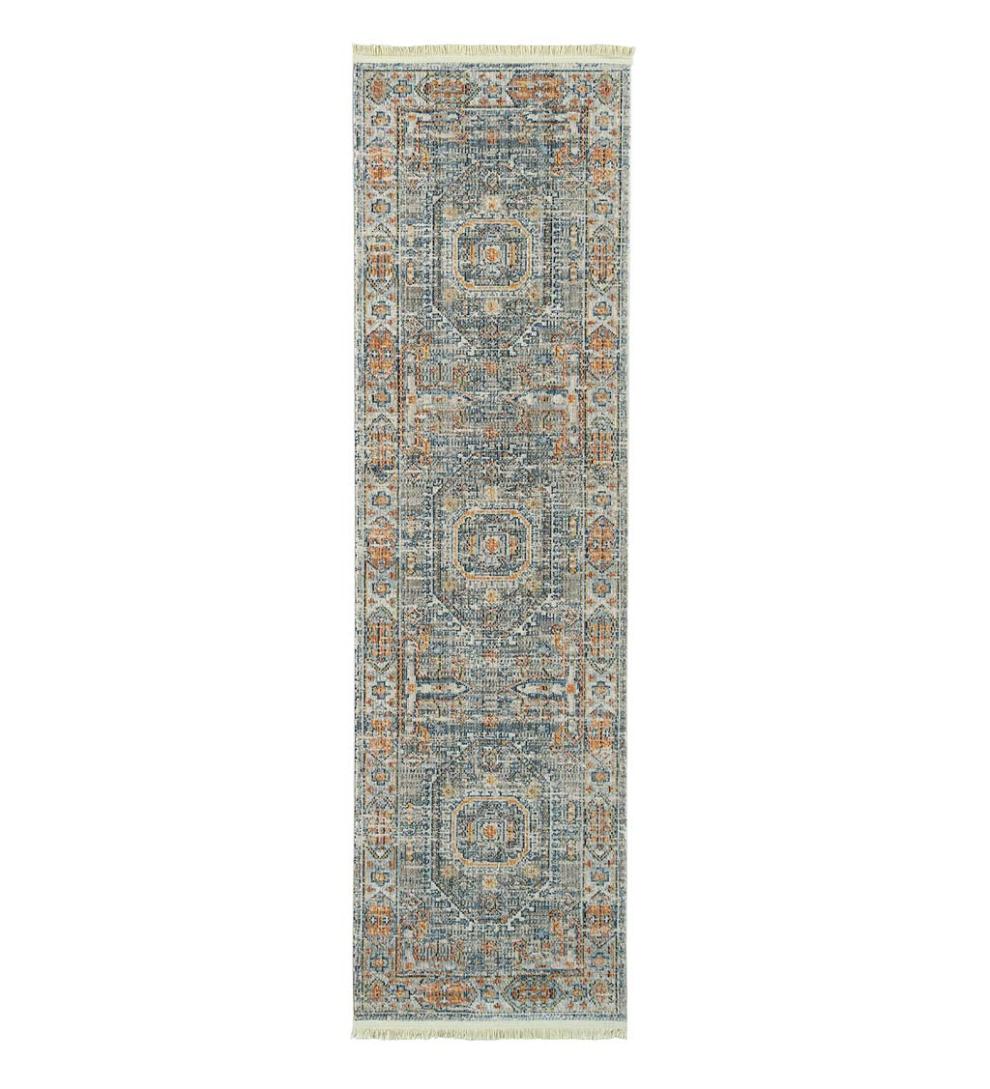 Plow &amp; Hearth Home Office | Indoor Living Strassburg Border Easy Care Polyester Rug