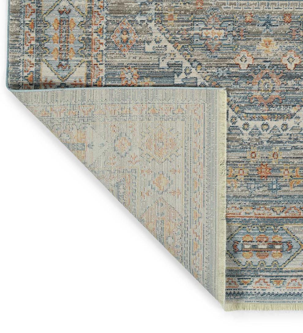 Plow &amp; Hearth Home Office | Indoor Living Strassburg Border Easy Care Polyester Rug