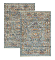 Plow &amp; Hearth Home Office | Indoor Living Strassburg Border Easy Care Polyester Rug