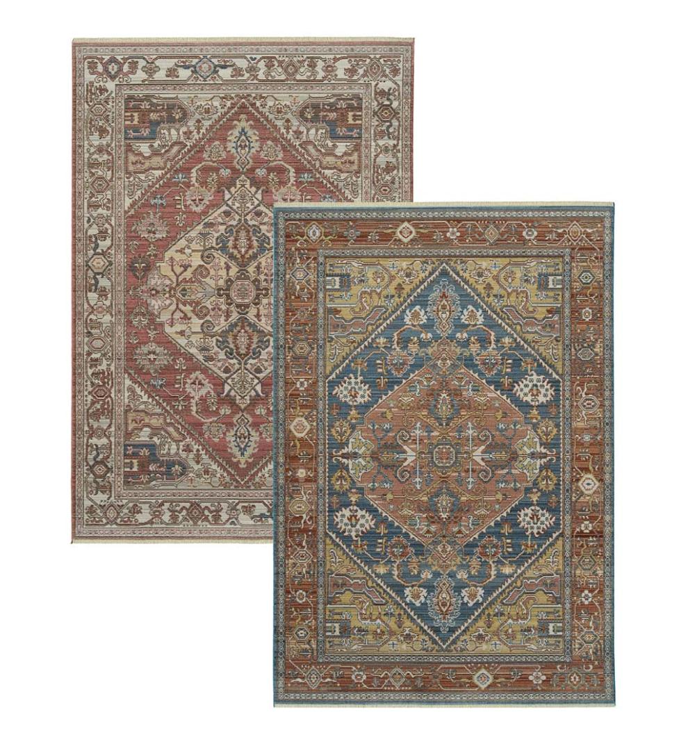 Plow &amp; Hearth Home Office | Indoor Living Strassburg Harlequin Easy Care Polyester Rug