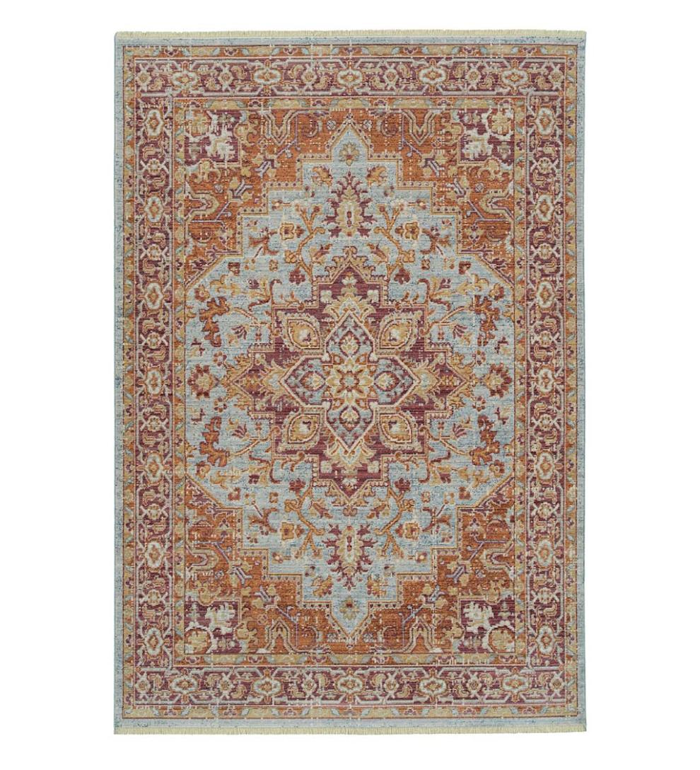 Plow &amp; Hearth Home Office | Indoor Living Strassburg Star Easy Care Polyester Rug