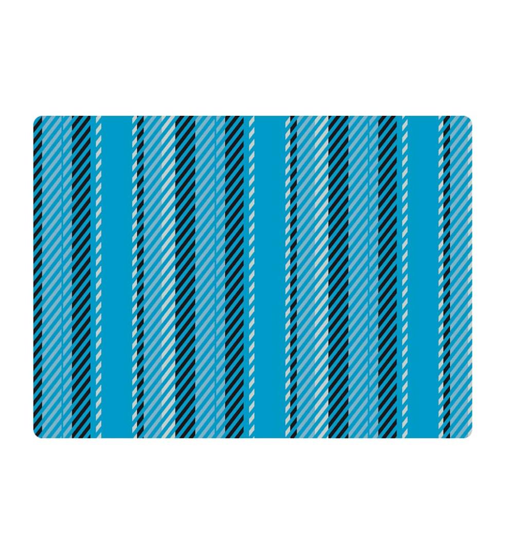 Plow &amp; Hearth Home Office | Indoor Living Striped Chair Mat - Blue