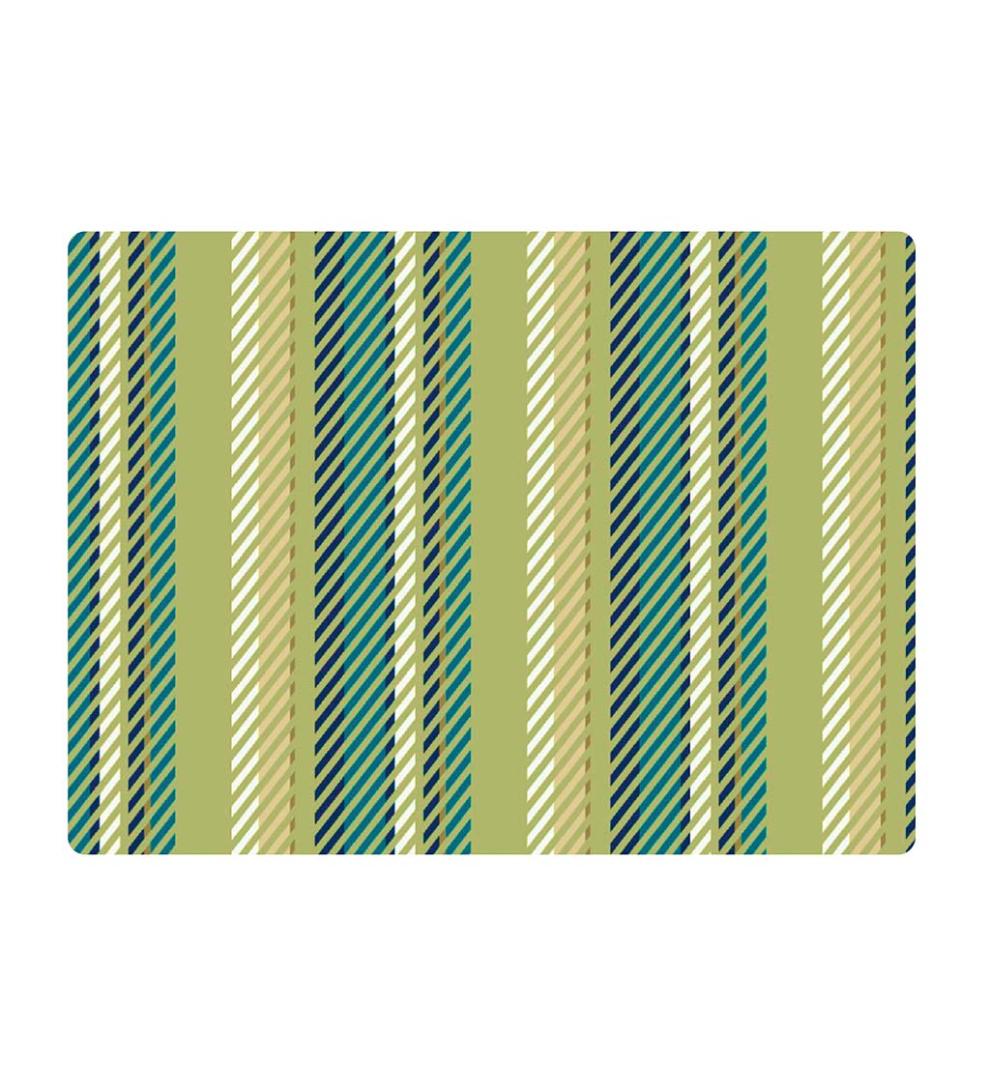 Plow &amp; Hearth Home Office | Indoor Living Striped Chair Mat - Blue
