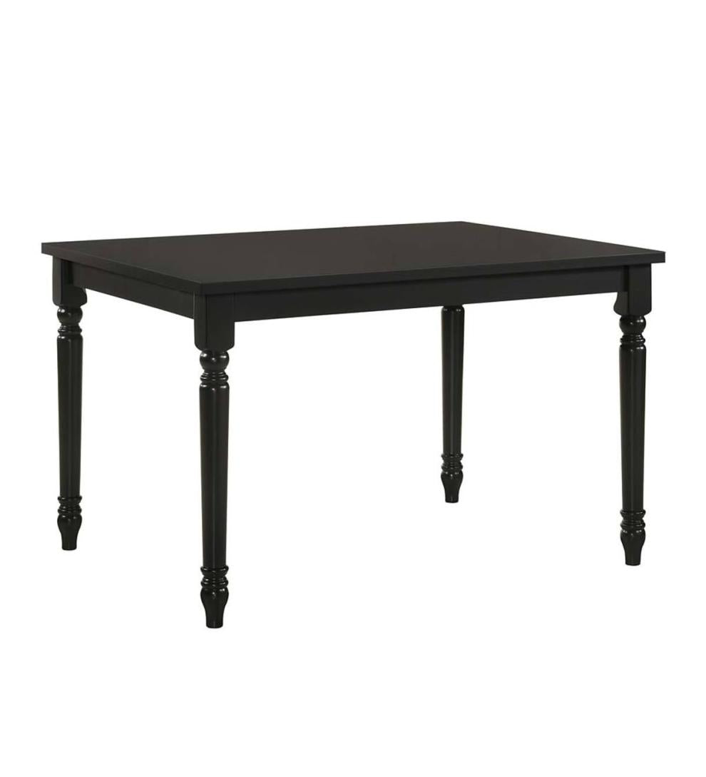 Plow &amp; Hearth Home Office | Indoor Living Turned Leg Farmhouse Dining Table - Black