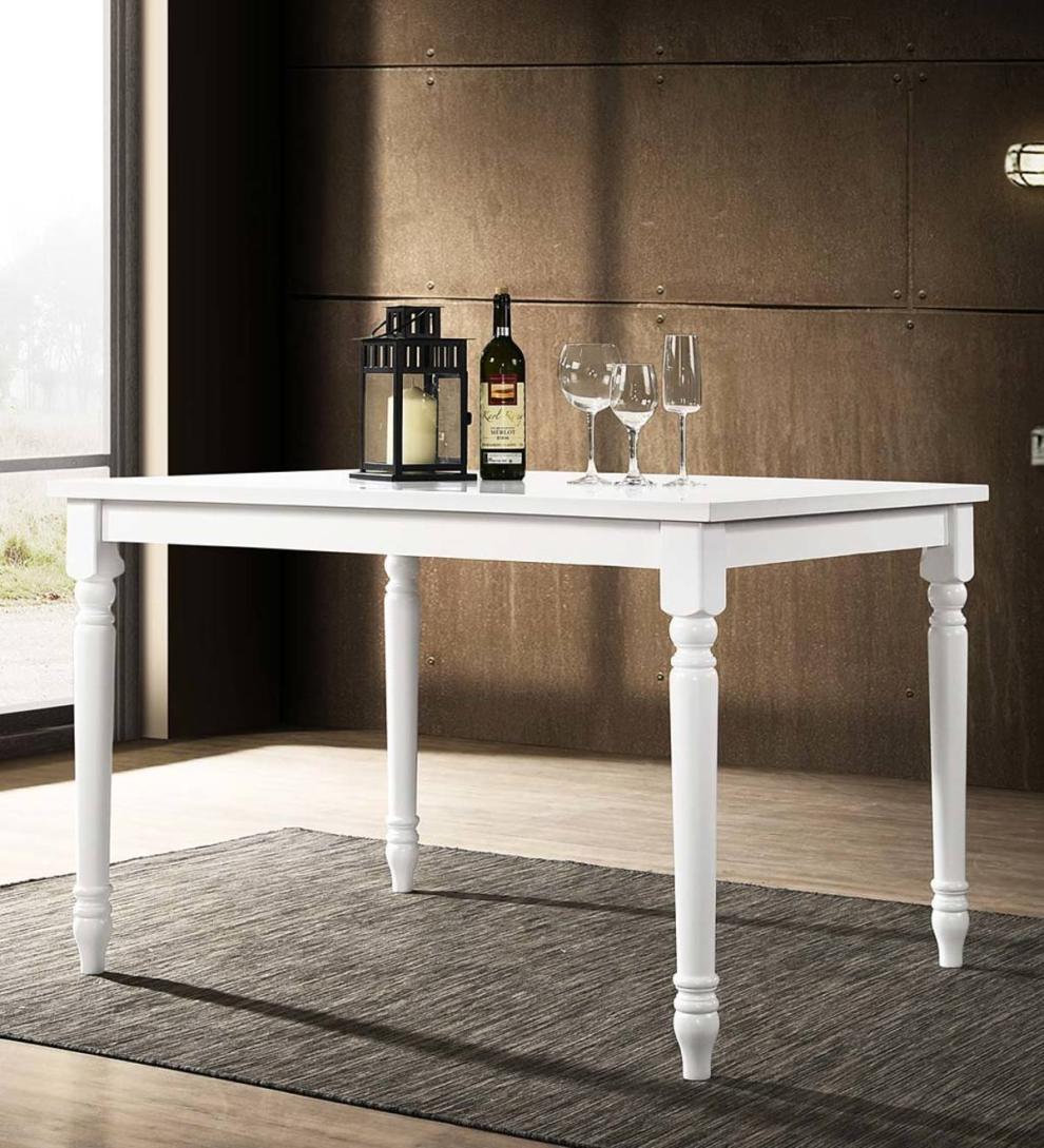 Plow &amp; Hearth Home Office | Indoor Living Turned Leg Farmhouse Dining Table - Black