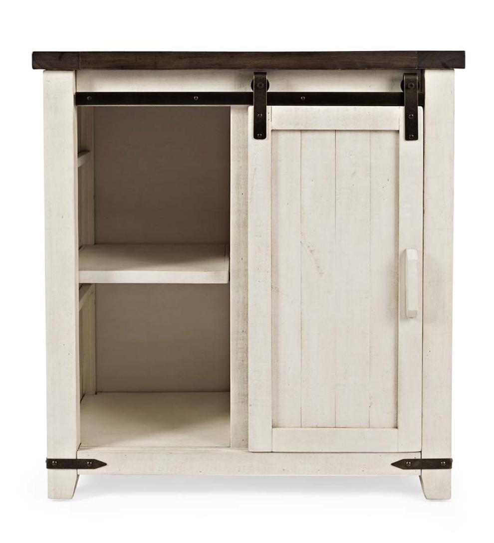Plow &amp; Hearth Hutches &amp; Cupboards | Indoor Living Cape Charles Barn Door Wood Storage Cabinet - White