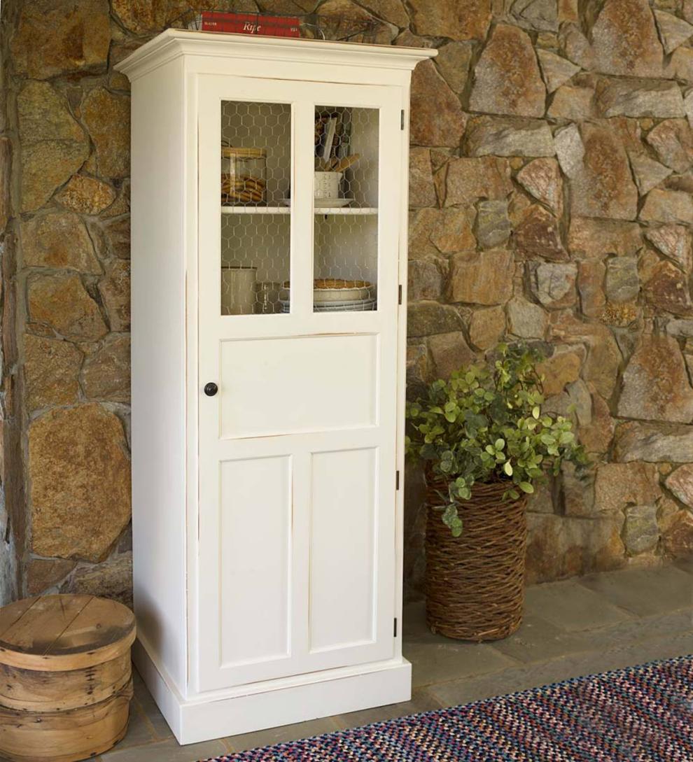 Plow &amp; Hearth Hutches &amp; Cupboards | Indoor Living Chicken Wire Pantry - Avocado Green