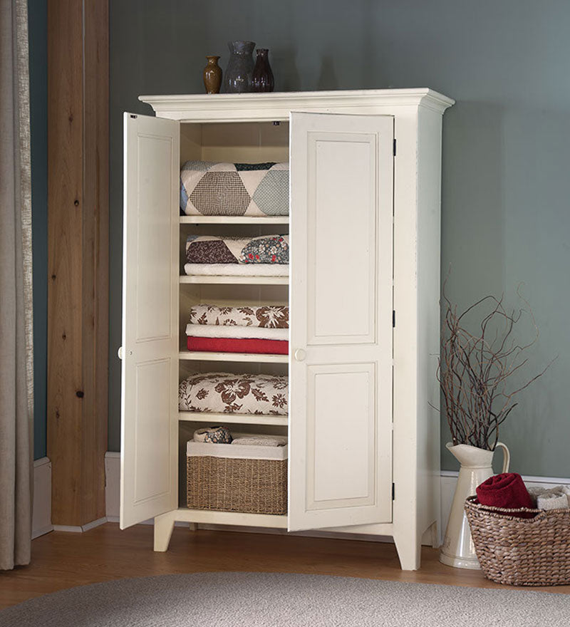 Plow &amp; Hearth Hutches &amp; Cupboards | Indoor Living Handcrafted Linen Cupboard - Avocado Green