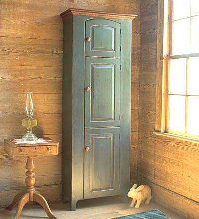 Plow &amp; Hearth Hutches &amp; Cupboards | Indoor Living Handmade Pine Dutch Pantry - Avocado Green