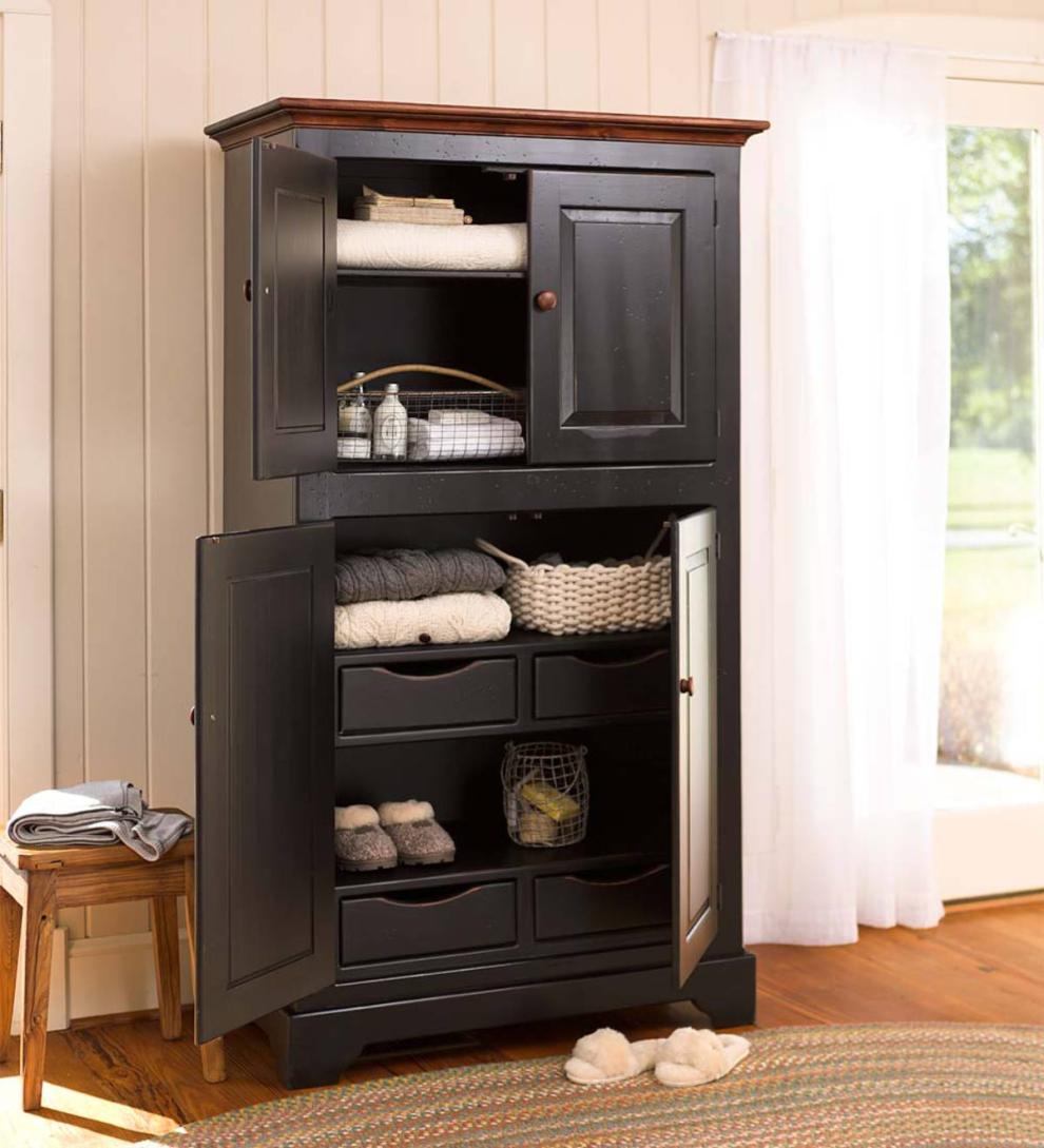 Plow &amp; Hearth Hutches &amp; Cupboards | Indoor Living Large Country Wardrobe - Avocado Green