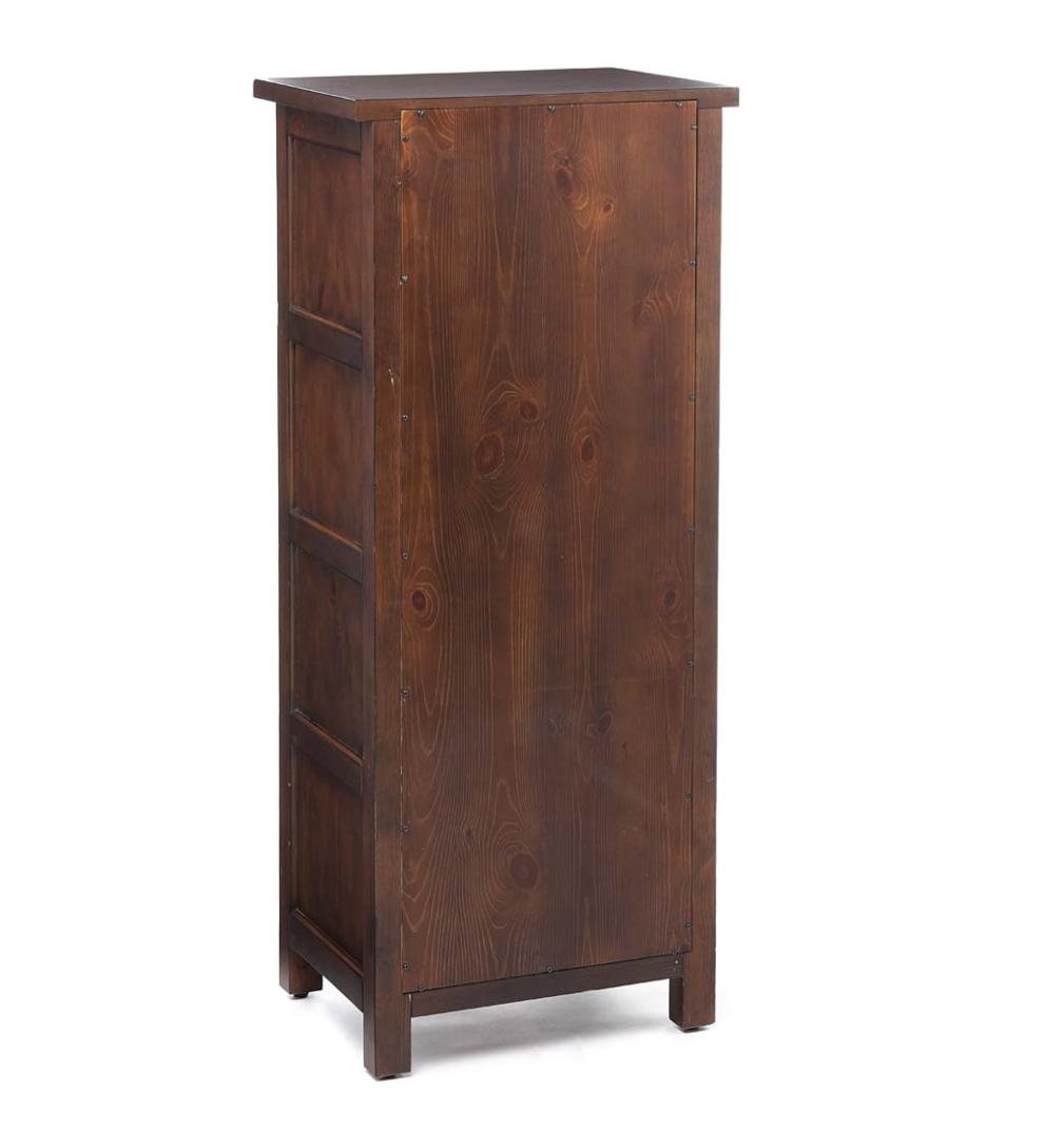 Plow &amp; Hearth Hutches &amp; Cupboards | Indoor Living Portland Ice Box Wood Jelly Cabinet With Replica Hardware