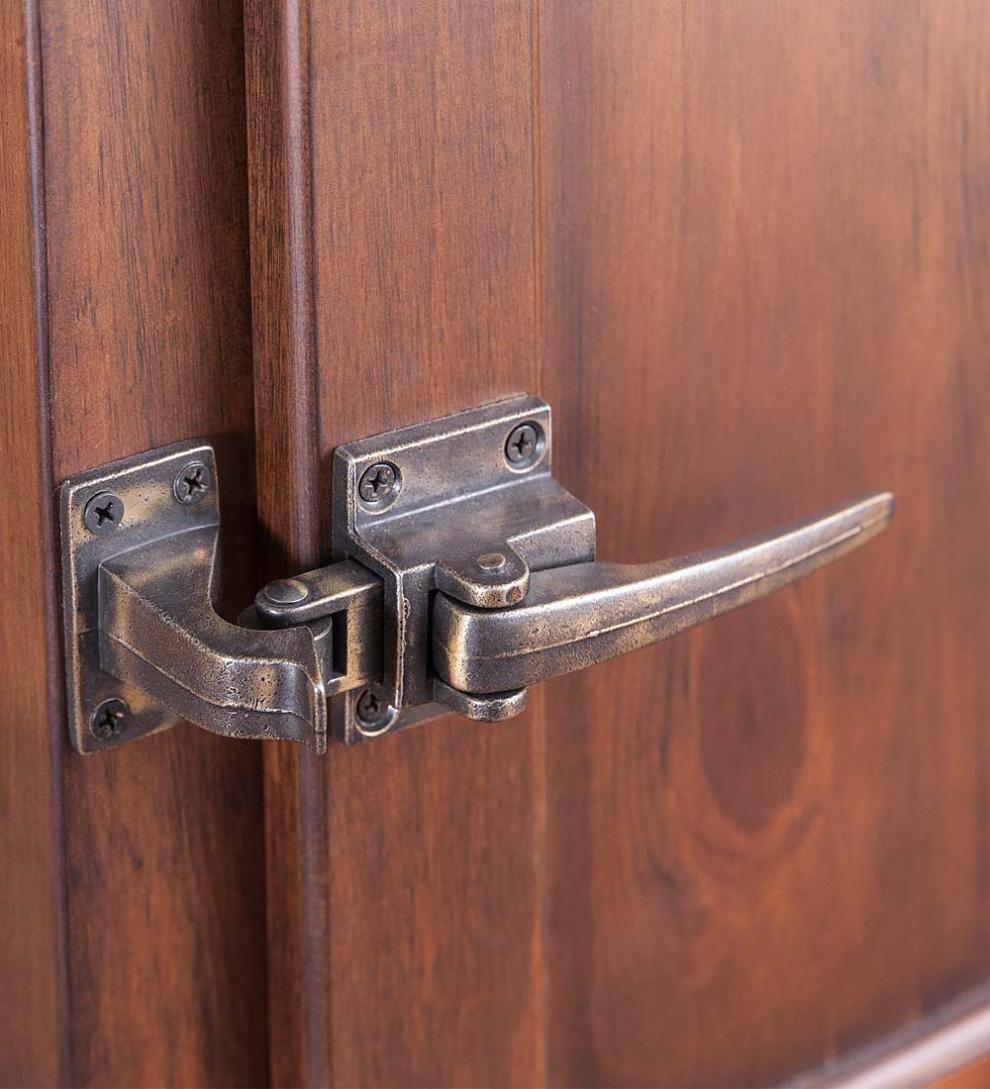 Plow &amp; Hearth Hutches &amp; Cupboards | Indoor Living Portland Ice Box Wood Jelly Cabinet With Replica Hardware