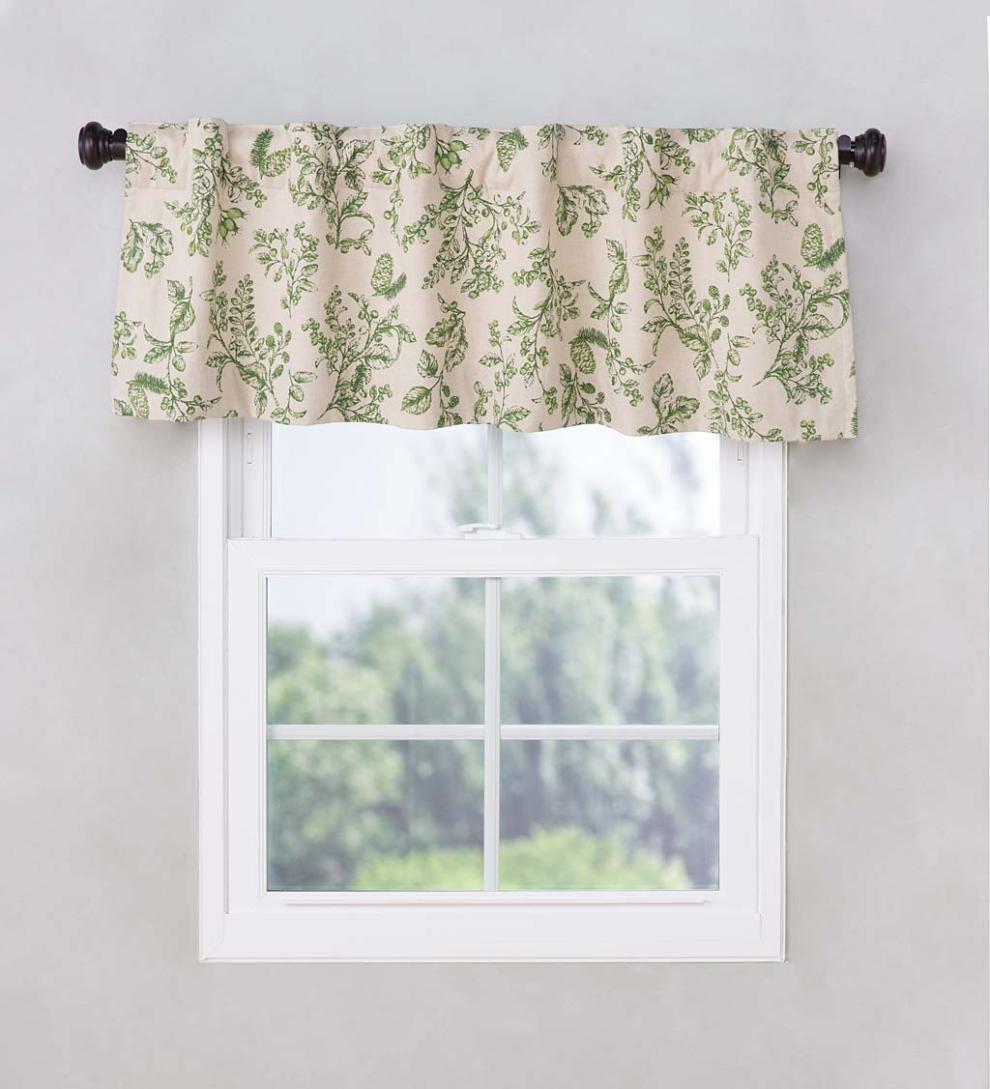 Plow &amp; Hearth Insulated Curtains | Indoor Living Botanical Toile Insulated Double-Lined Cotton Curtain Panel With Rod Pocket