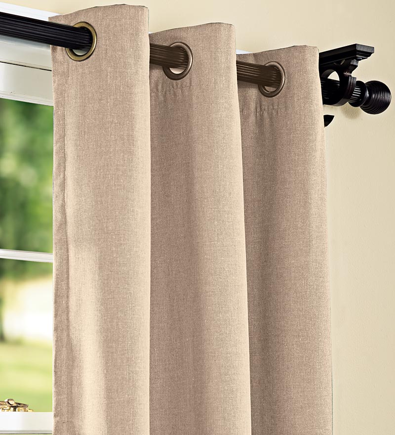 Plow &amp; Hearth Insulated Curtains | Indoor Living Energy Efficient Grommet-Top Homespun Insulated Curtains