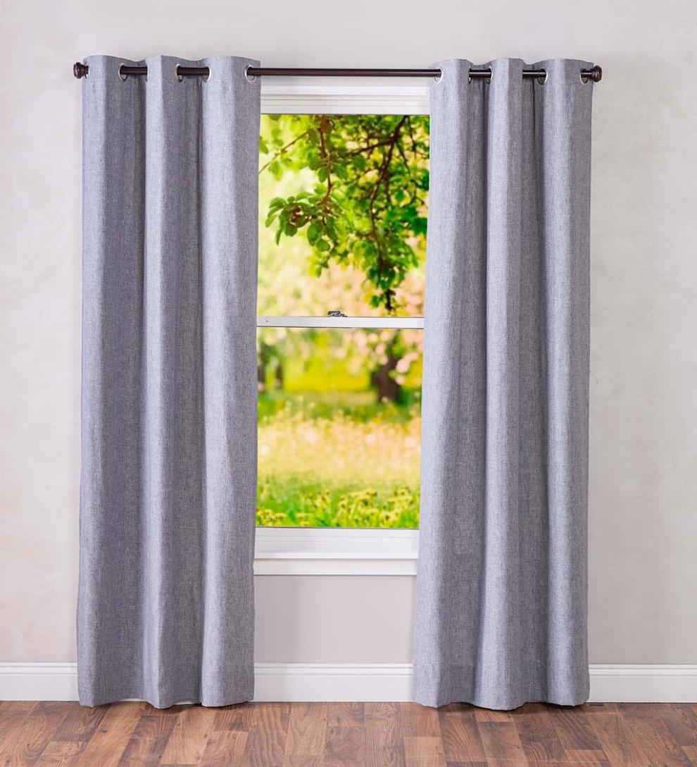 Plow &amp; Hearth Insulated Curtains | Indoor Living Energy Efficient Grommet-Top Homespun Insulated Curtains