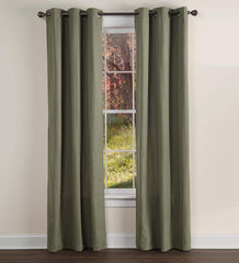 Plow &amp; Hearth Insulated Curtains | Indoor Living Energy Efficient Grommet-Top Homespun Insulated Curtains