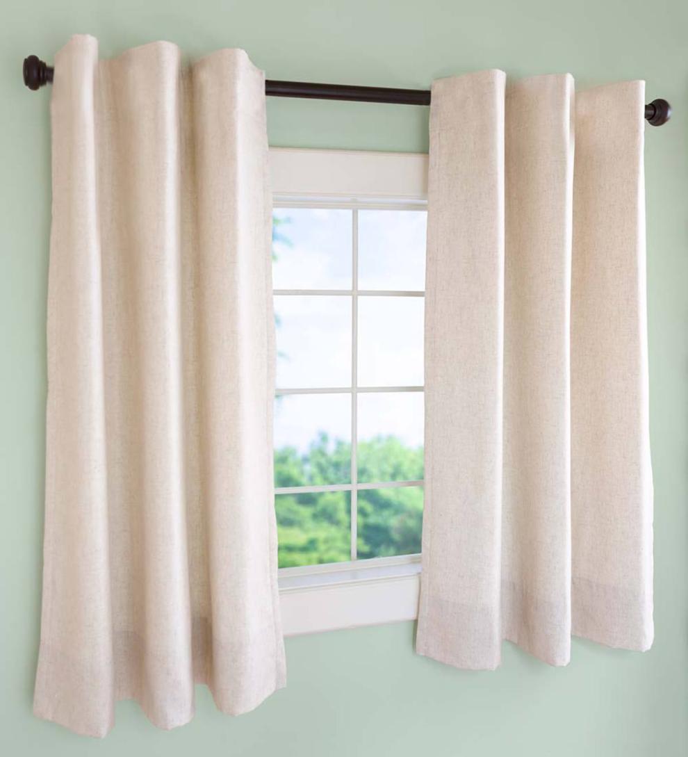 Plow &amp; Hearth Insulated Curtains | Indoor Living Insulated Short Curtain Panels, Rod Pocket