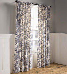 Plow &amp; Hearth Insulated Curtains | Indoor Living Insulated Toile Curtain Pairs With Rod Pocket And Back Tabs