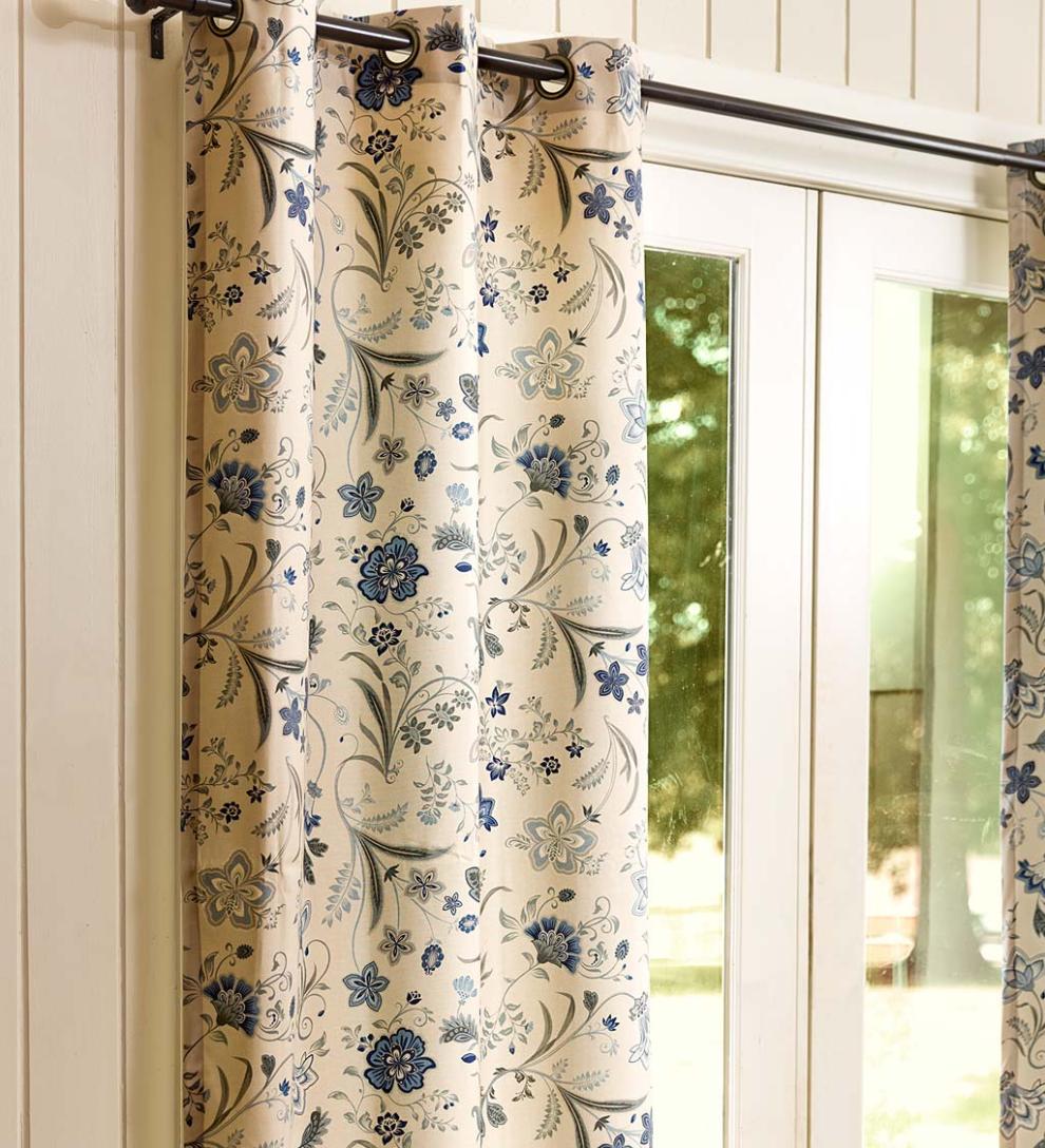 Plow &amp; Hearth Insulated Curtains | Indoor Living Jacobean Thermalogic Grommet-Top Curtains