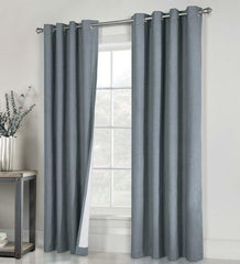 Plow &amp; Hearth Insulated Curtains | Indoor Living Thermaplus Slubbed Blackout Curtain Pairs With Grommets