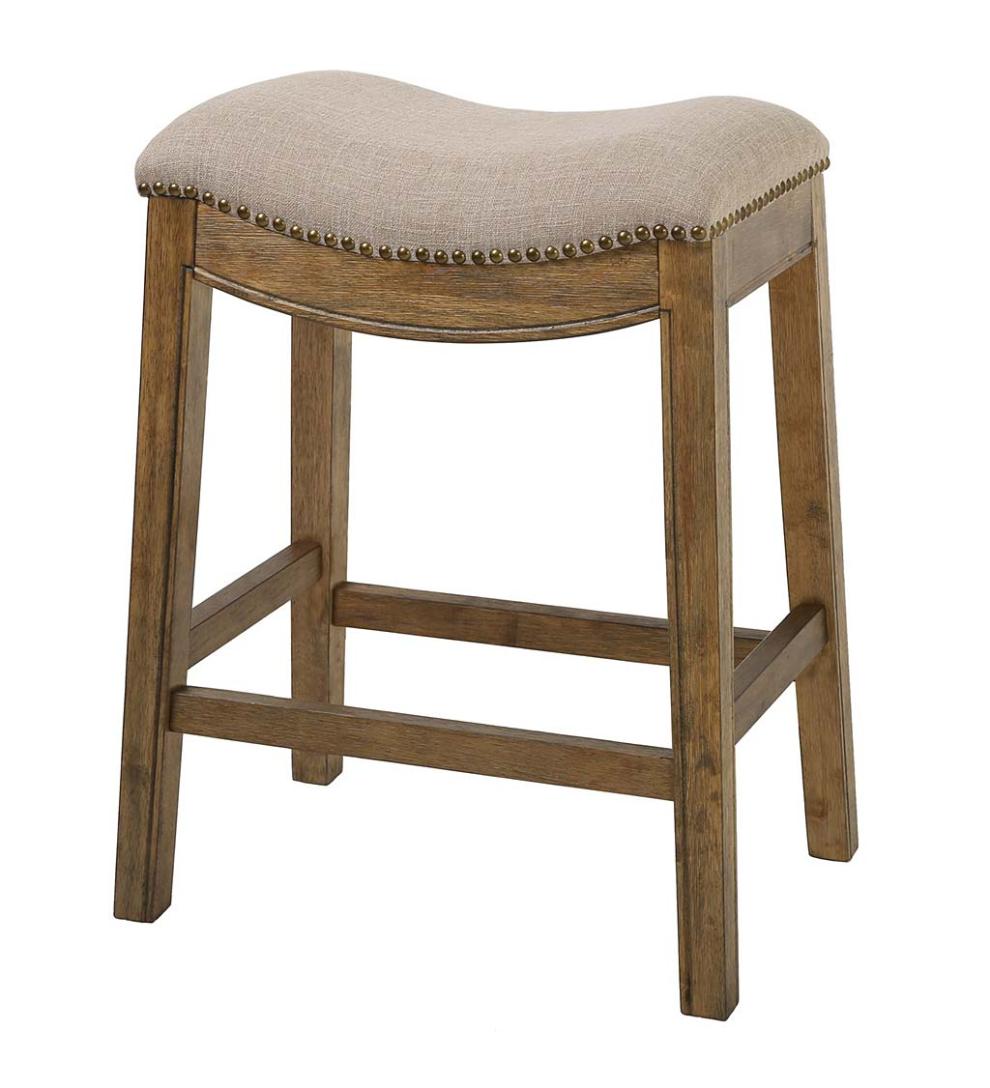 Plow &amp; Hearth Kitchen &amp; Bar Stools | Indoor Living Farmhouse Saddle Seat Bar And Counter Stools