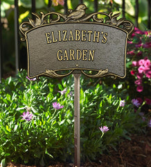 Plow &amp; Hearth Memorial &amp; Garden Plaques | Yard &amp; Garden Usa-Made Handcrafted Cast Aluminum Personalized Lawn Plaque - Antique Copper