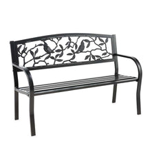 Plow &amp; Hearth Metal Furniture | Outdoor Living Cardinals Metal Garden Bench