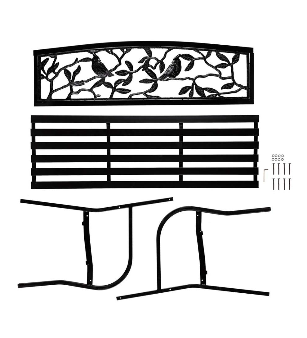 Plow &amp; Hearth Metal Furniture | Outdoor Living Cardinals Metal Garden Bench