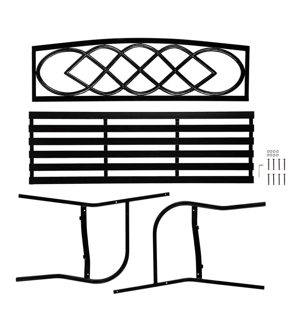 Plow &amp; Hearth Metal Furniture | Outdoor Living Celtic Knot Garden Bench