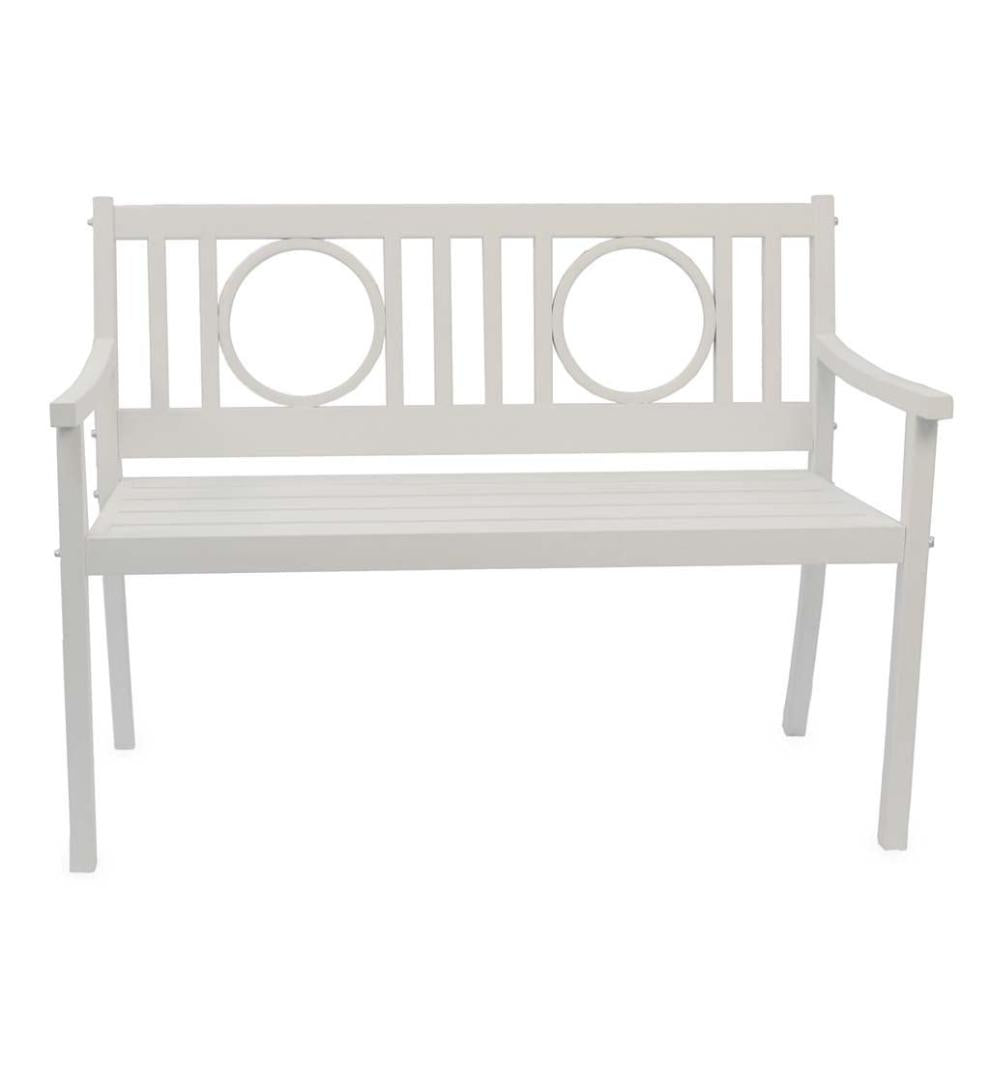 Plow &amp; Hearth Metal Furniture | Outdoor Living Grayson Steel Garden Bench - Black