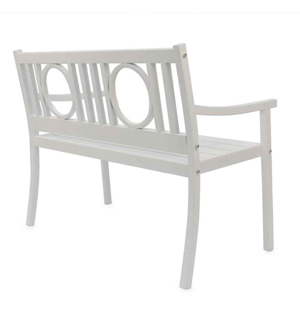 Plow &amp; Hearth Metal Furniture | Outdoor Living Grayson Steel Garden Bench - Black