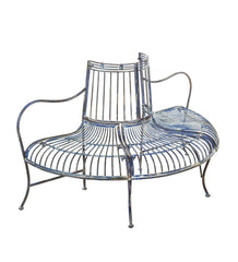 Plow &amp; Hearth Metal Furniture | Outdoor Living Metal Curved Wrap-Around Tree Bench