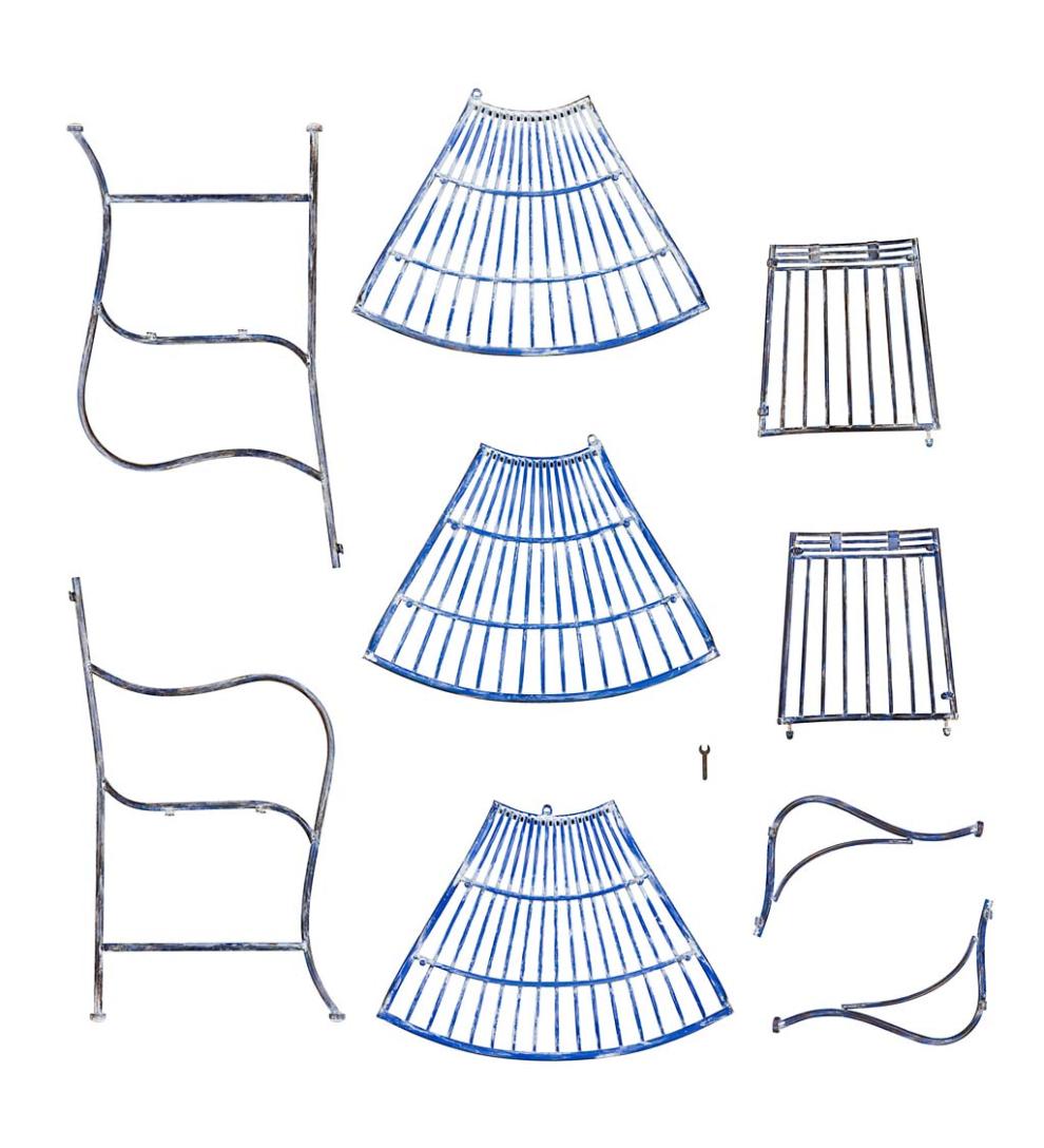 Plow &amp; Hearth Metal Furniture | Outdoor Living Metal Curved Wrap-Around Tree Bench