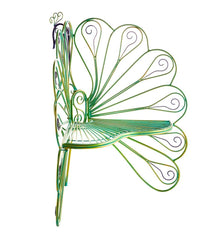 Plow &amp; Hearth Metal Furniture | Outdoor Living Multicolor Metal Peacock Garden Chair