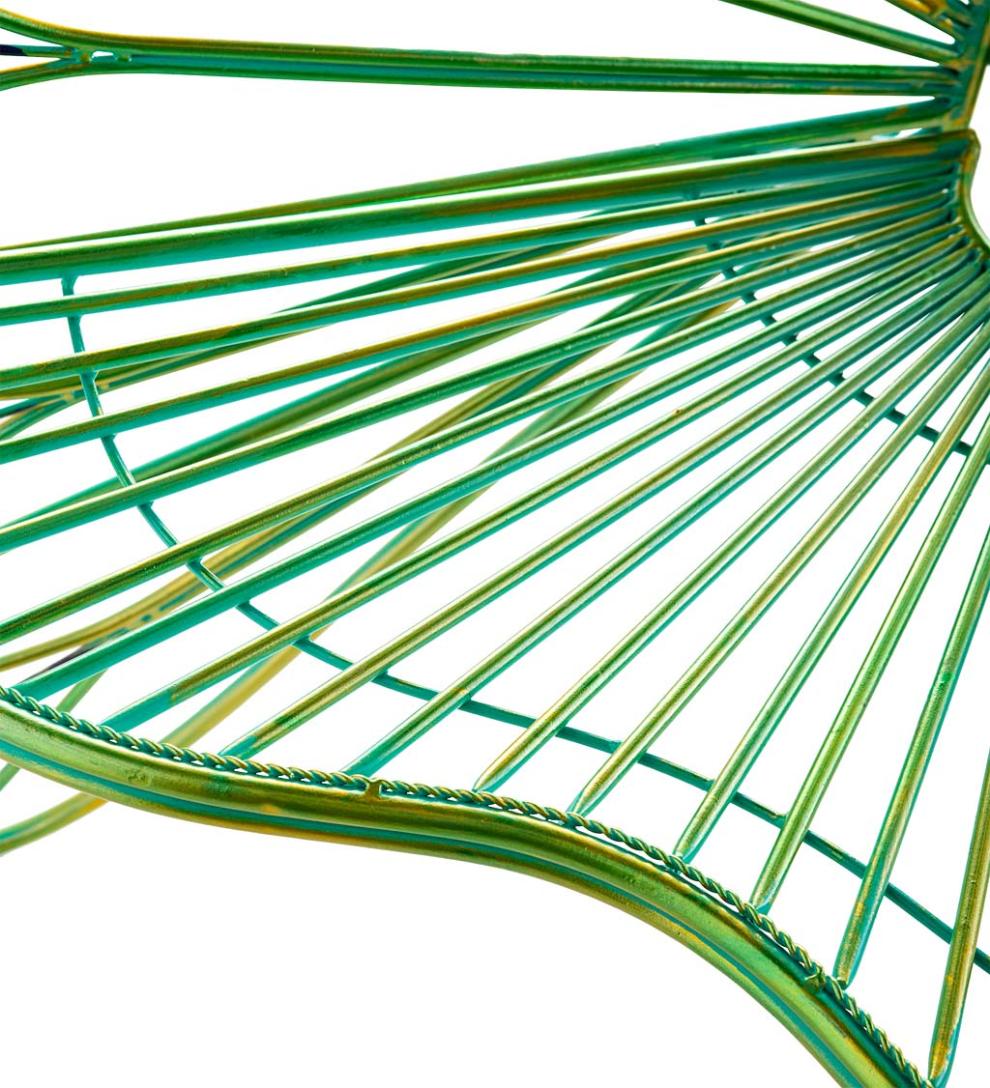 Plow &amp; Hearth Metal Furniture | Outdoor Living Multicolor Metal Peacock Garden Chair