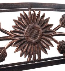 Plow &amp; Hearth Metal Furniture | Outdoor Living Sunflower Metal Garden Bench
